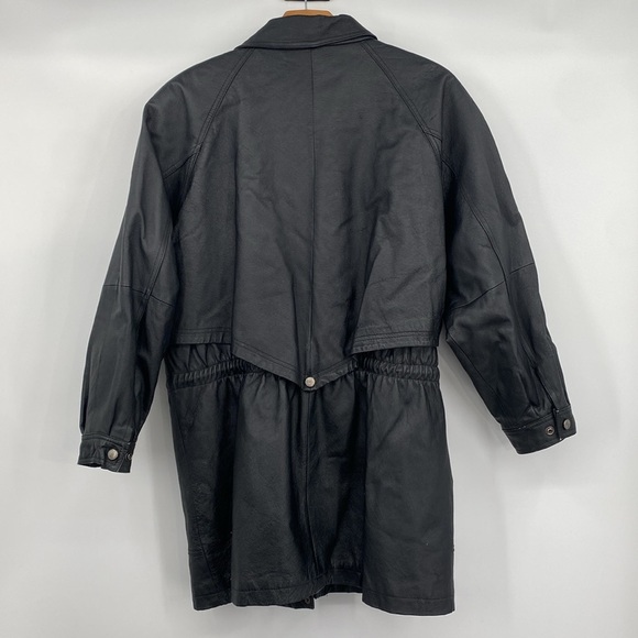 Wilsons The Leather Experts Anorak Coat Jacket Womens Size‎ XL Black Full Zip - Picture 10 of 16